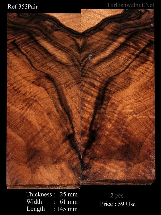 Exotic Exhibition grade Turkish walnut knife blocks & scales