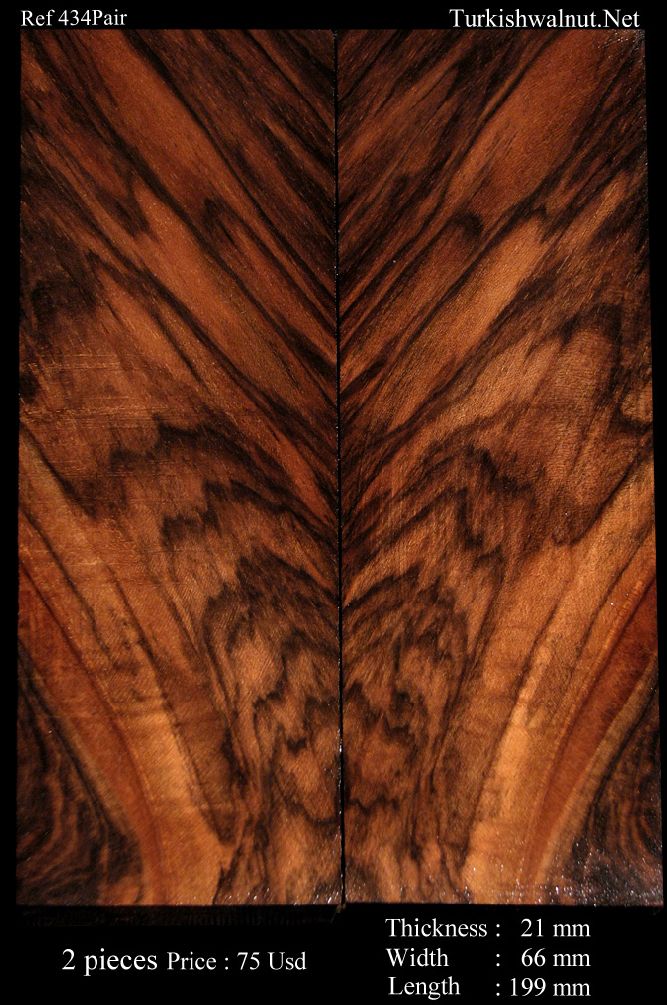 Exotic Exhibition grade Turkish walnut knife blocks & scales