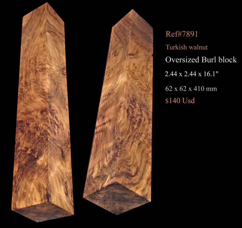 BURL WALNUT... by Turkish Walnut Pieces Knife