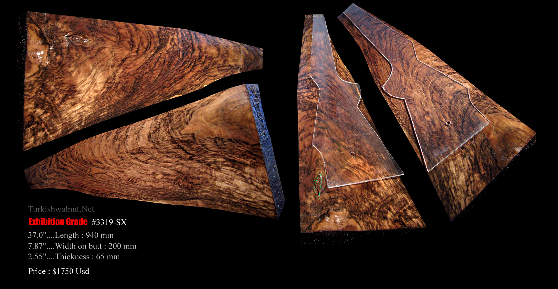 Rifle Blanks Mannlicher Stock Blanks Turkish Walnut Lux High Rifle blanks mannlicher stock blanks turkish walnut lux high